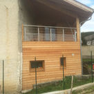 Bardage en Mélèze sur une extension bois à Renage