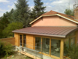 Extension ossature bois et toiture cintrée à Vienne