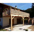 Terrasse Douglas sur poteaux à Vassieux en Vercors